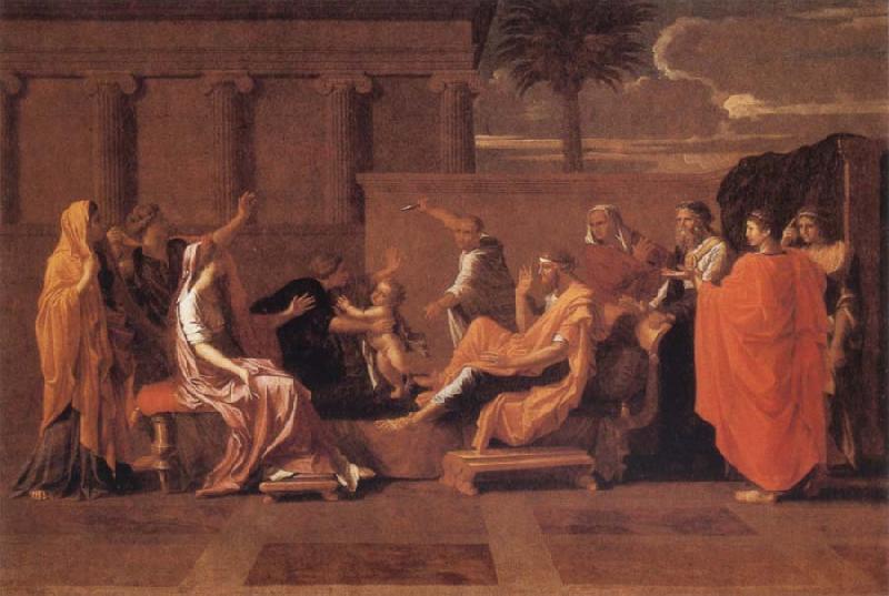 Nicolas Poussin Moses Trampling on the Pharaoh's Crown France oil painting art